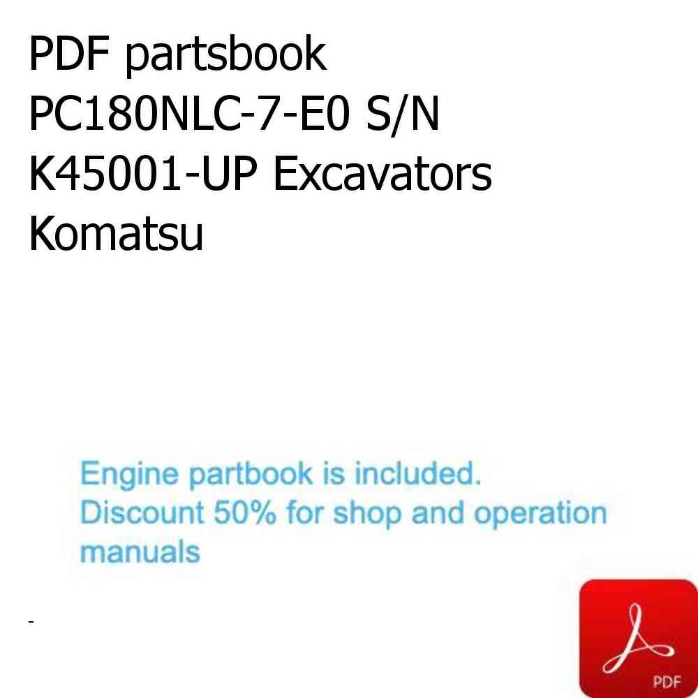 PDF partsbook PC180NLC-7-E0 S/N K45001-UP Excavators Komatsu