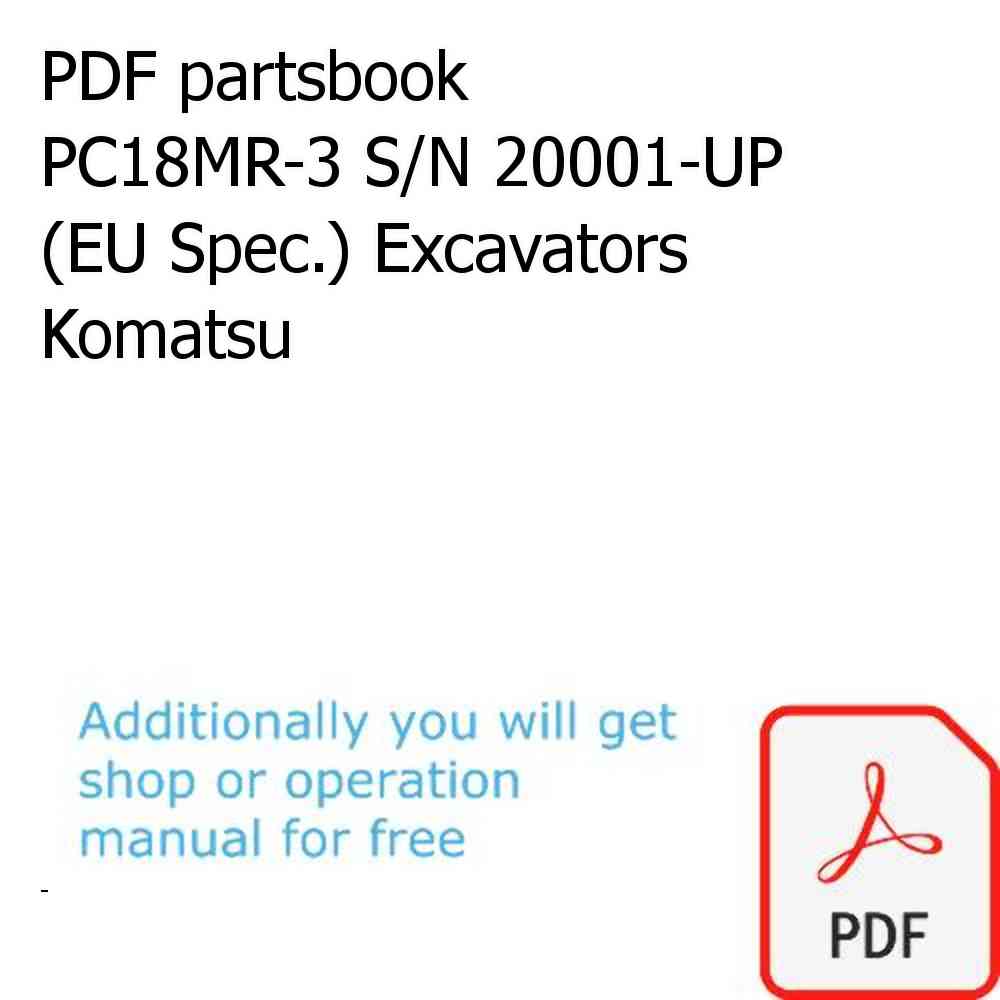 PDF partsbook PC18MR-3 S/N 20001-UP (EU Spec.) Excavators Komatsu