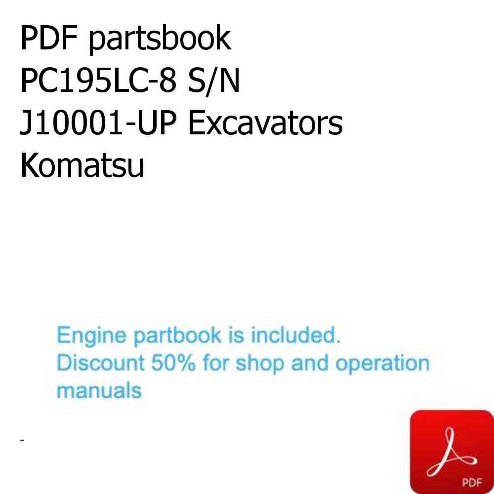 PDF partsbook PC195LC-8 S/N J10001-UP Excavators Komatsu