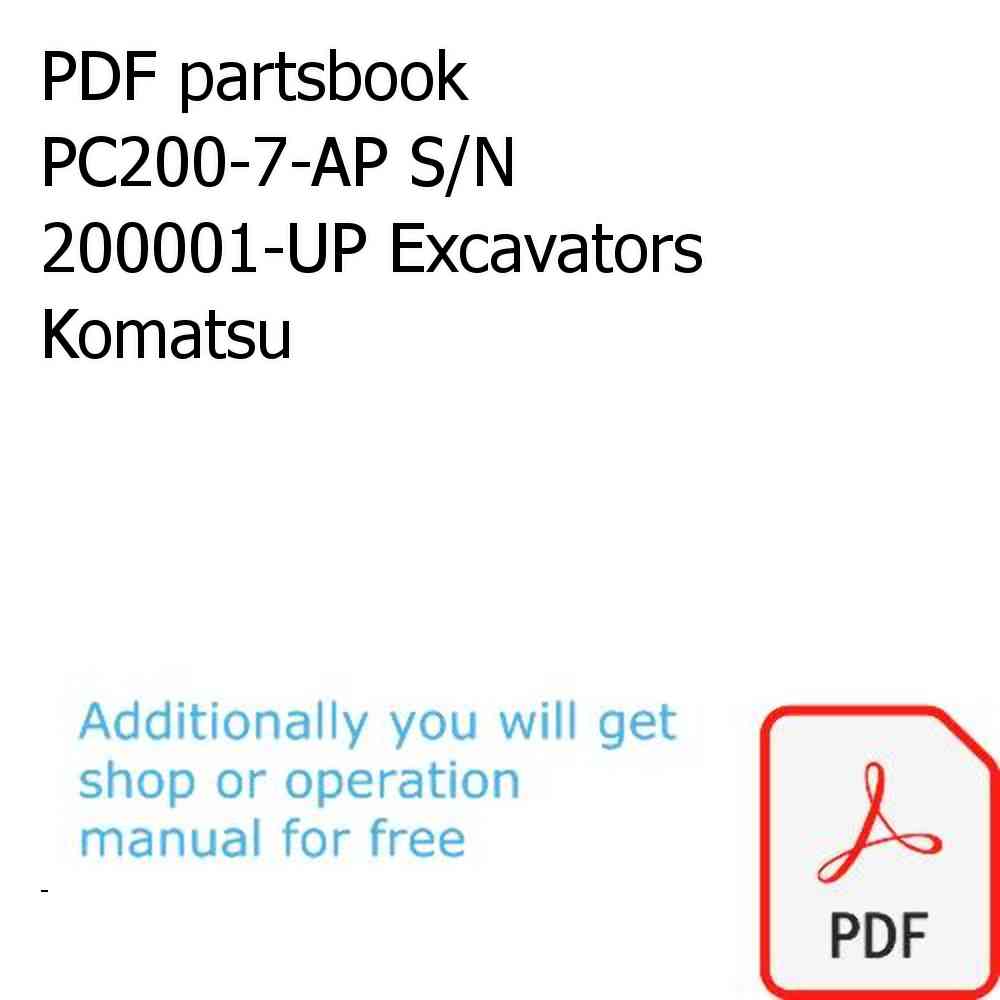 PDF partsbook PC200-7-AP S/N 200001-UP Excavators Komatsu
