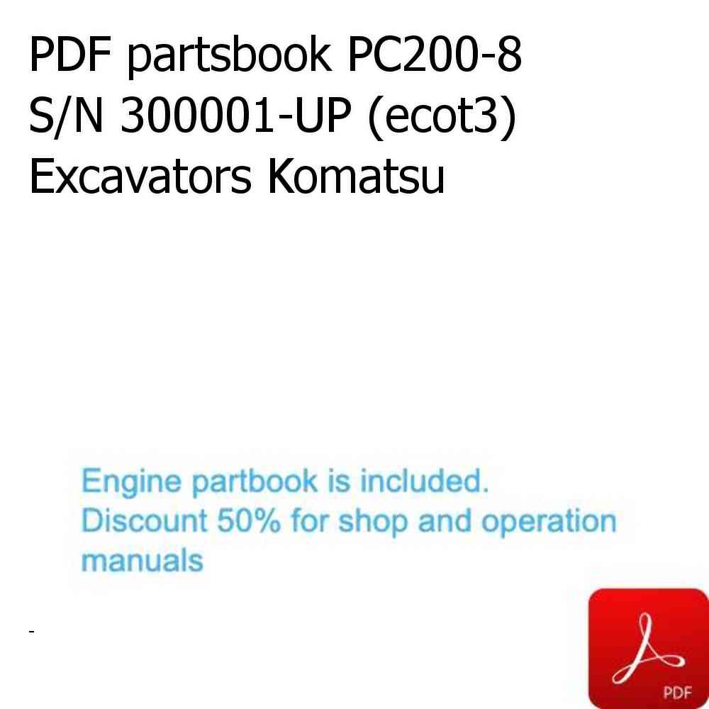 PDF partsbook PC200-8 S/N 300001-UP (ecot3) Excavators Komatsu