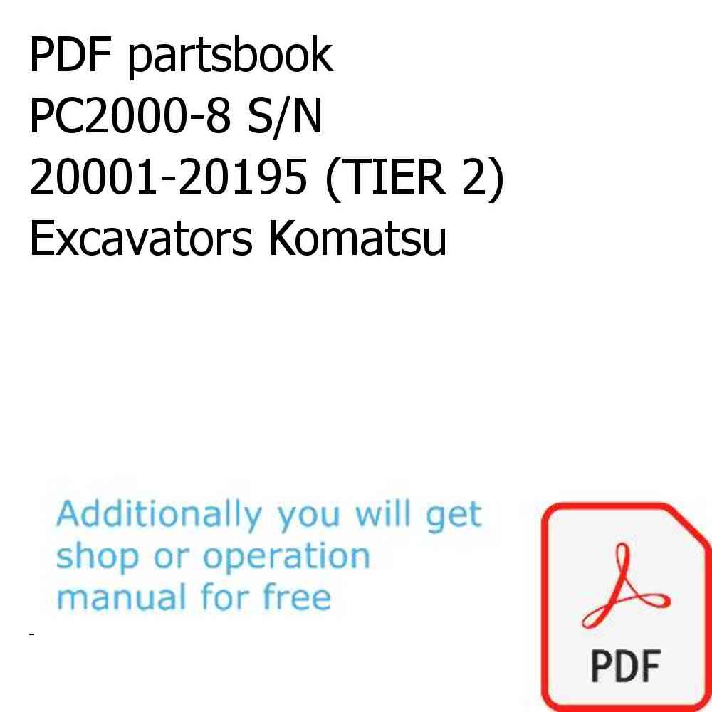 PDF partsbook PC2000-8 S/N 20001-20195 (TIER 2) Excavators Komatsu