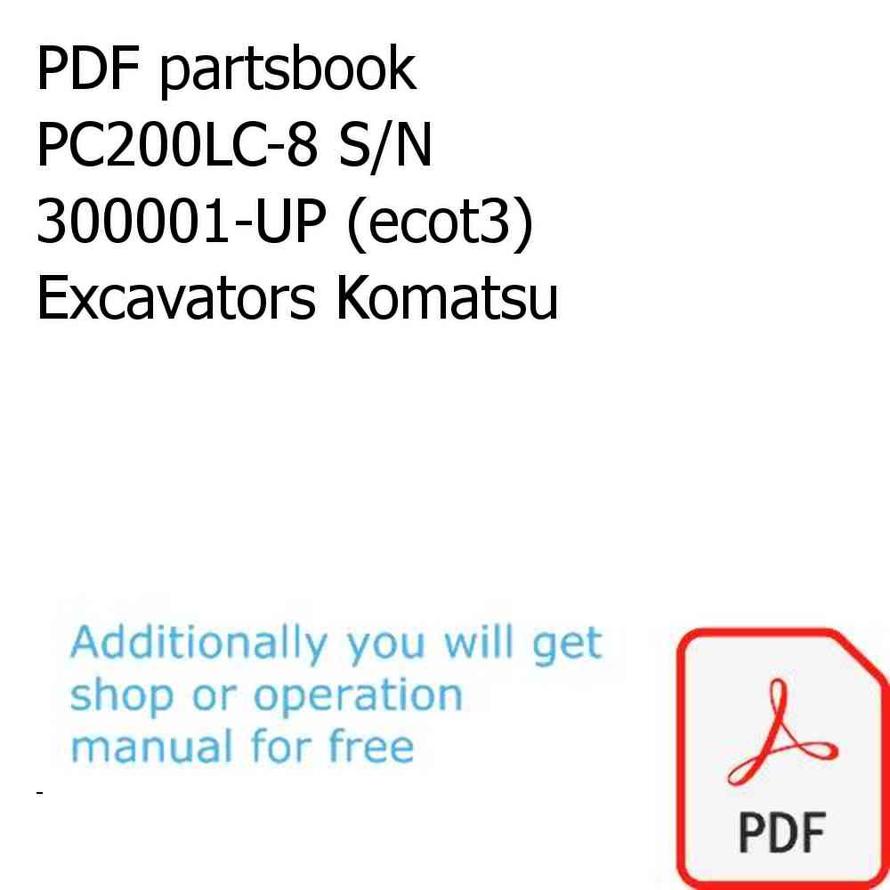 PDF partsbook PC200LC-8 S/N 300001-UP (ecot3) Excavators Komatsu
