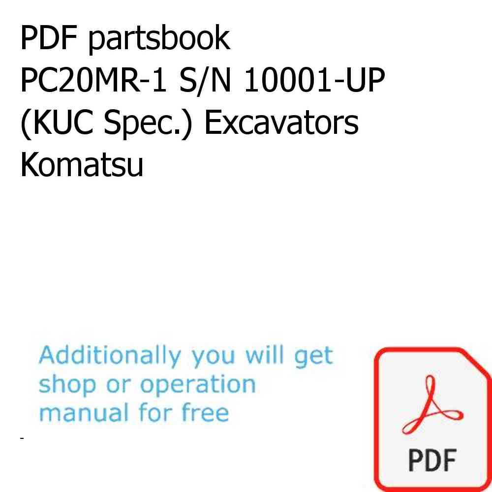 PDF partsbook PC20MR-1 S/N 10001-UP (KUC Spec.) Excavators Komatsu