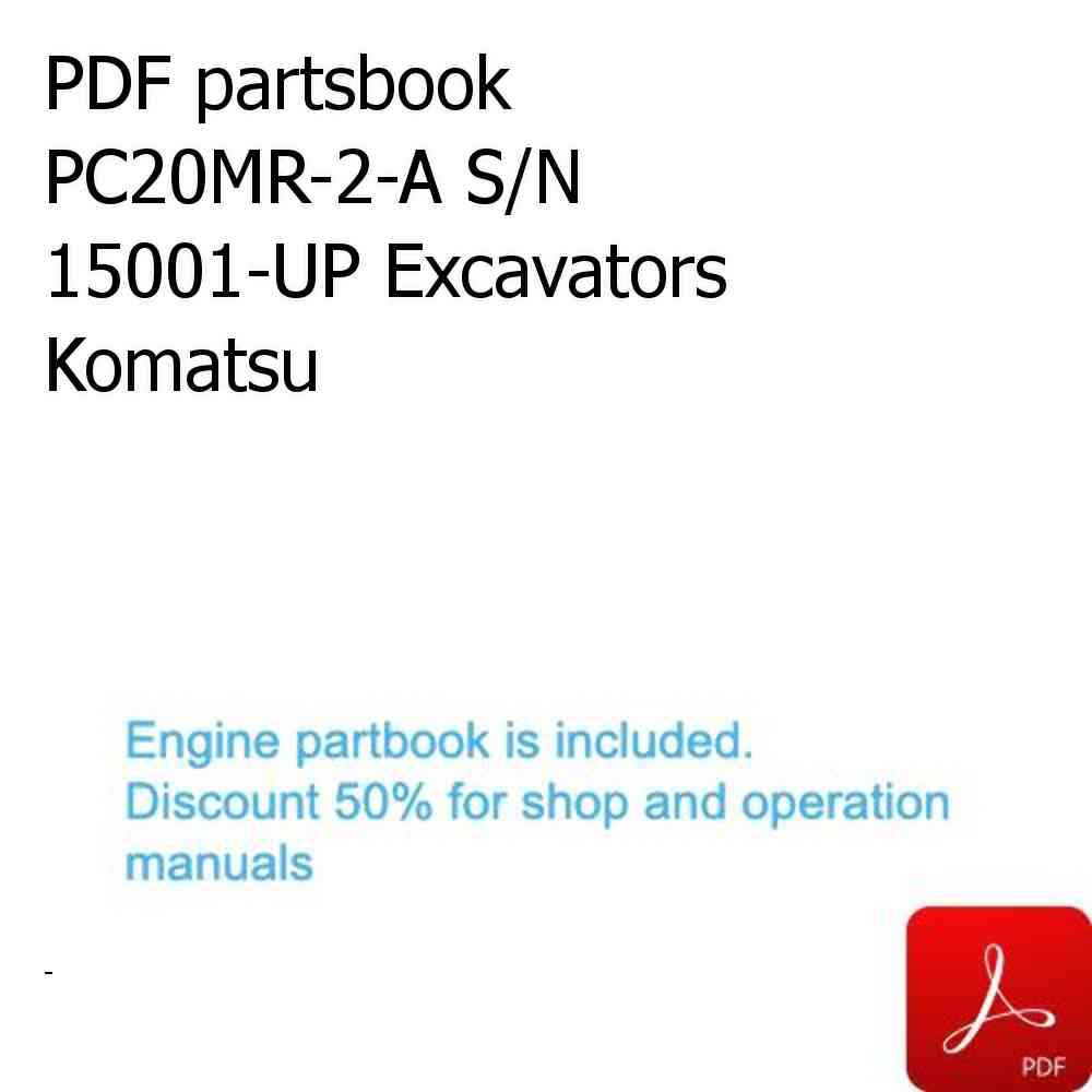 PDF partsbook PC20MR-2-A S/N 15001-UP Excavators Komatsu