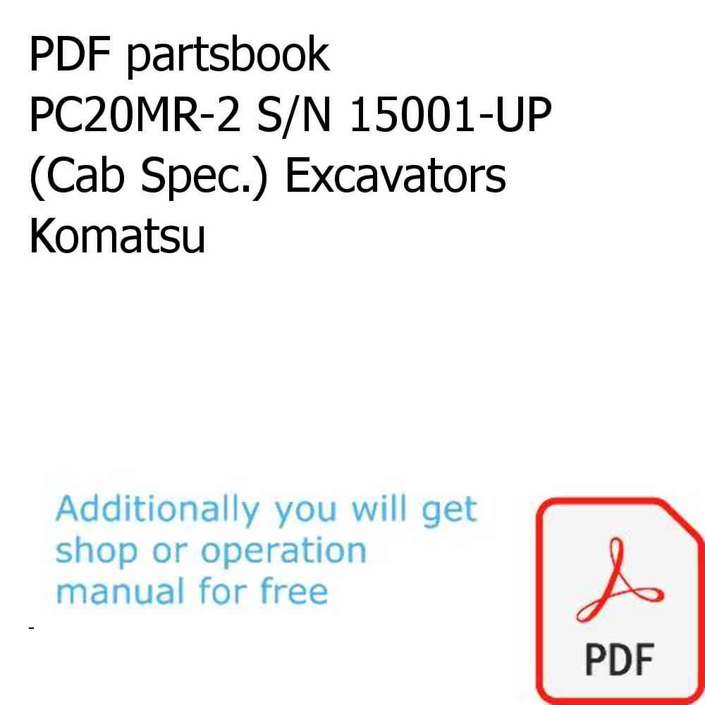 PDF partsbook PC20MR-2 S/N 15001-UP (Cab Spec.) Excavators Komatsu