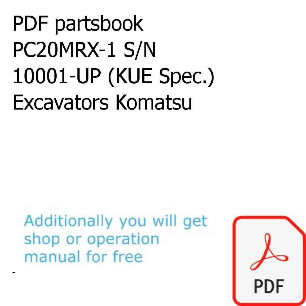 PDF partsbook PC20MRX-1 S/N 10001-UP (KUE Spec.) Excavators Komatsu