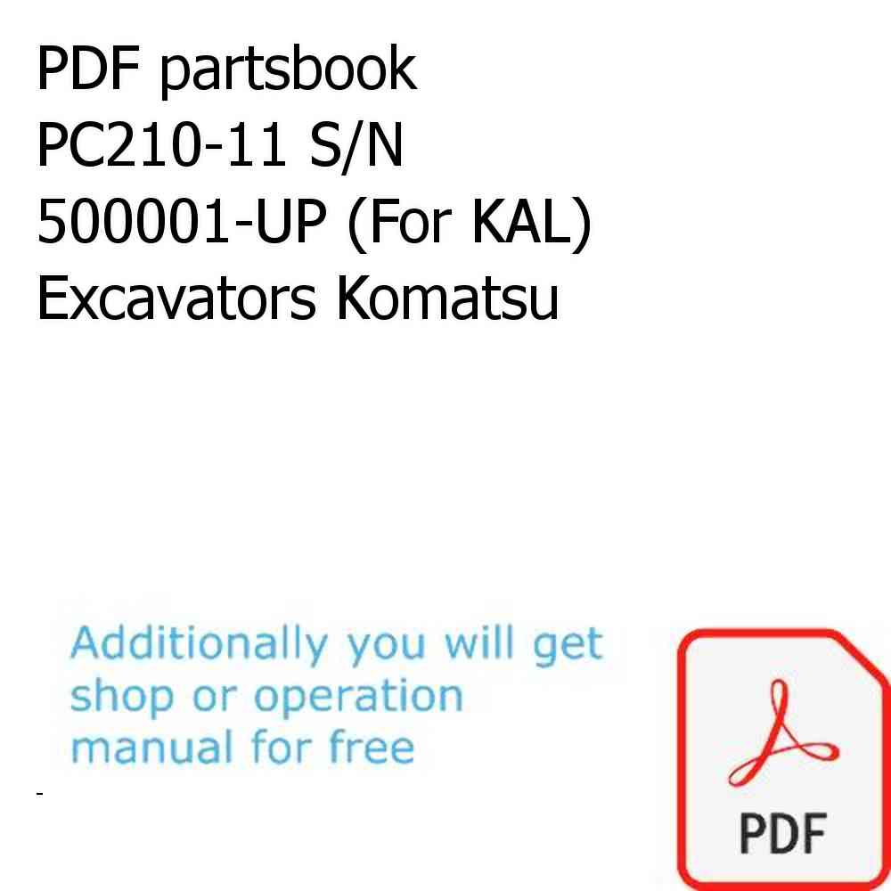PDF partsbook PC210-11 S/N 500001-UP (For KAL) Excavators Komatsu