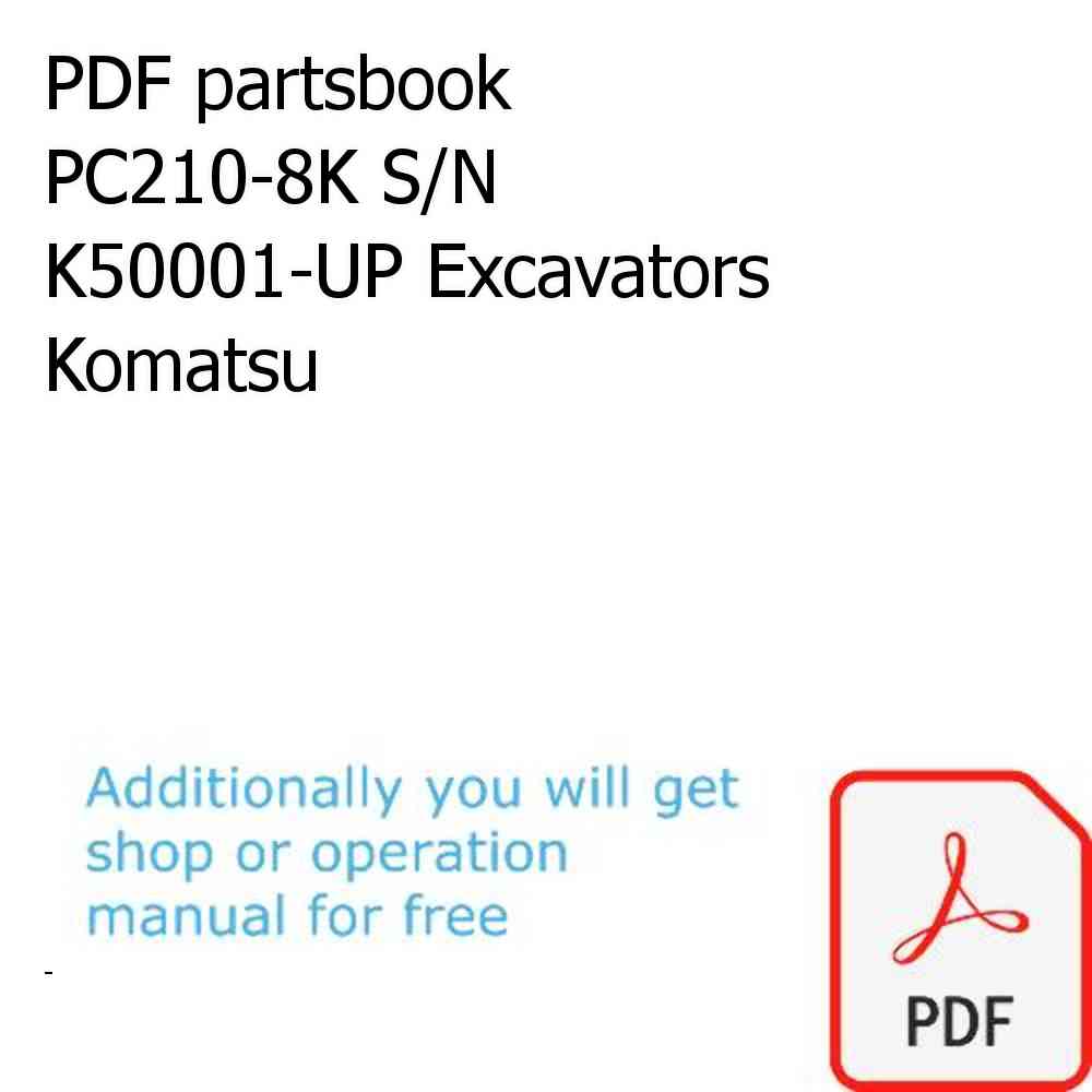 PDF partsbook PC210-8K S/N K50001-UP Excavators Komatsu