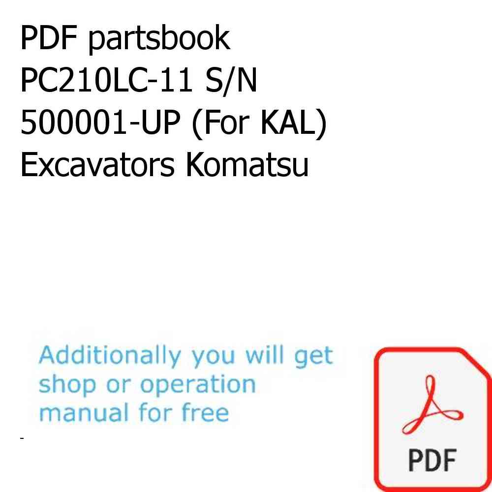 PDF partsbook PC210LC-11 S/N 500001-UP (For KAL) Excavators Komatsu