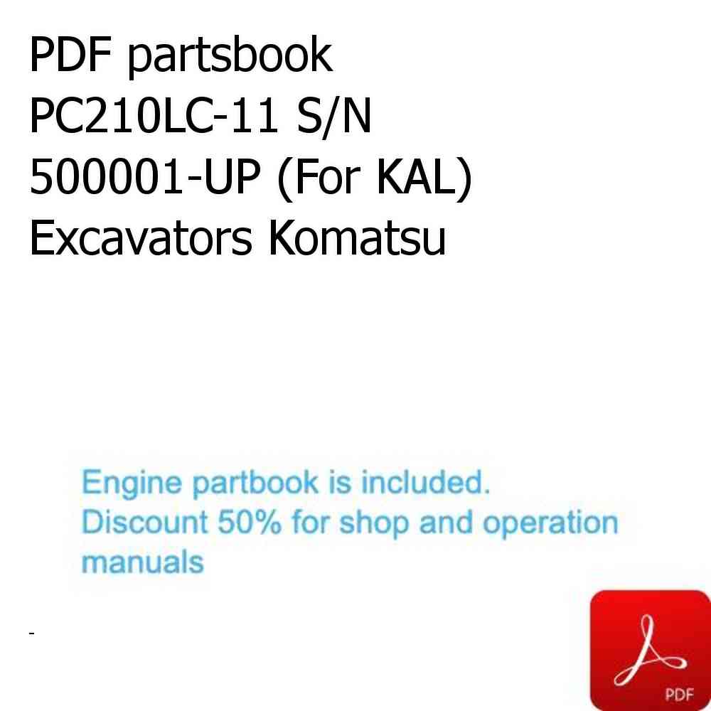 PDF partsbook PC210LC-11 S/N 500001-UP (For KAL) Excavators Komatsu