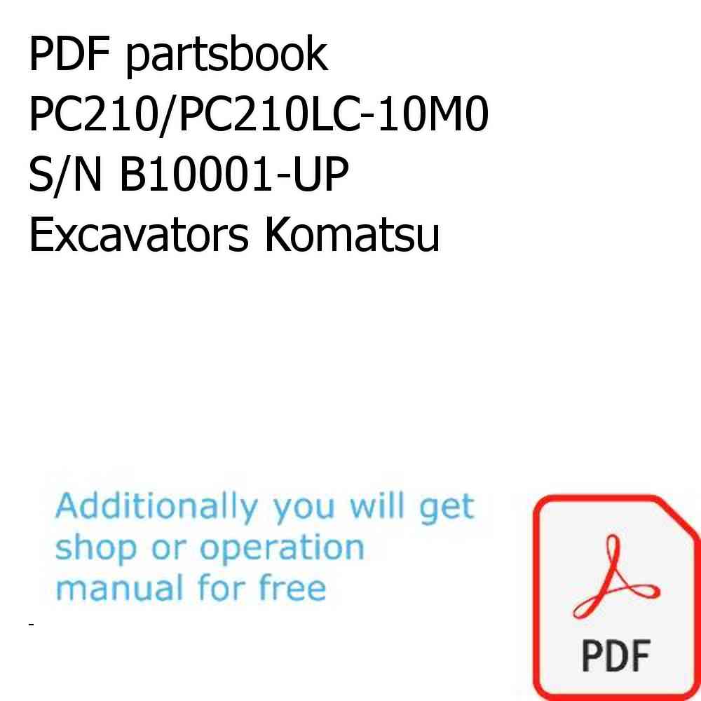 PDF partsbook PC210/PC210LC-10M0 S/N B10001-UP Excavators Komatsu