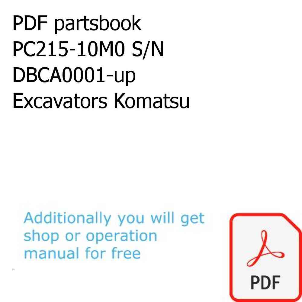 PDF partsbook PC215-10M0 S/N DBCA0001-up Excavators Komatsu