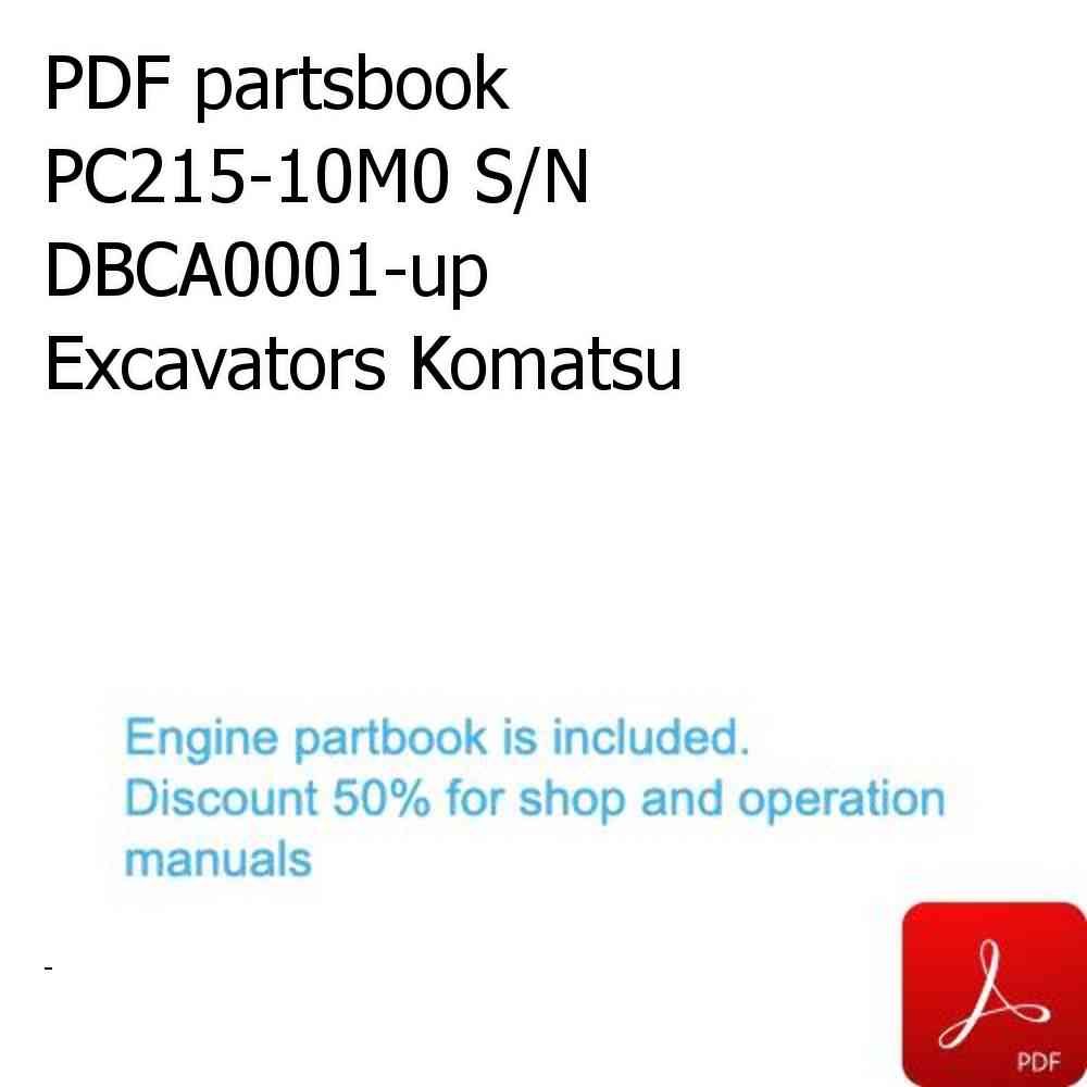 PDF partsbook PC215-10M0 S/N DBCA0001-up Excavators Komatsu