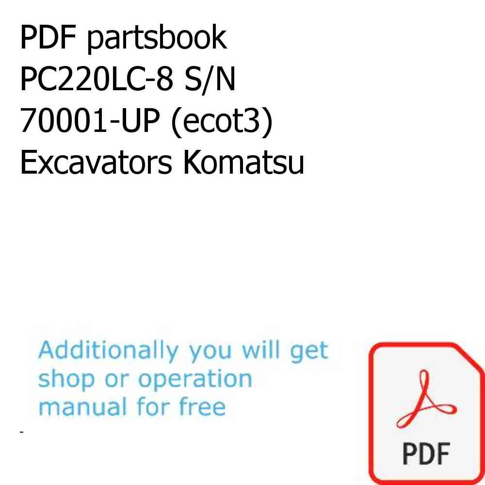 PDF partsbook PC220LC-8 S/N 70001-UP (ecot3) Excavators Komatsu