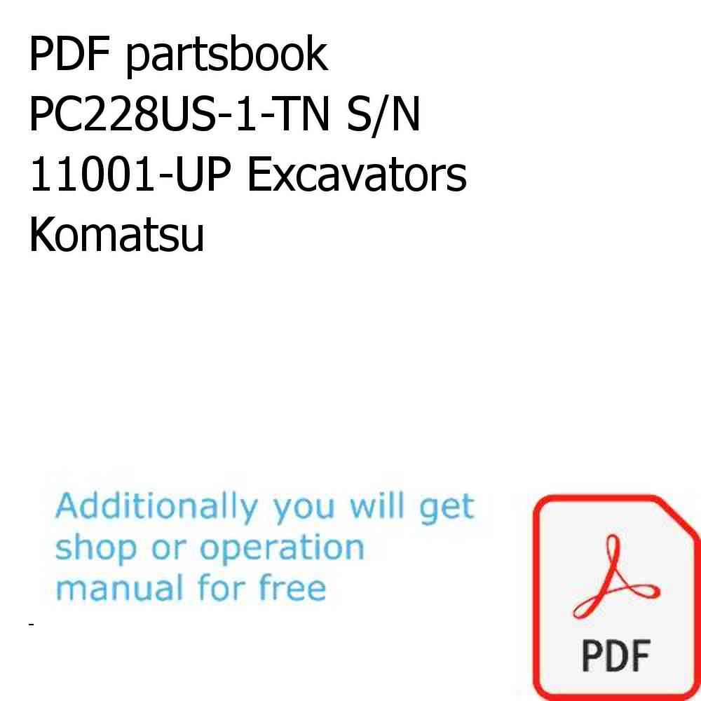 PDF partsbook PC228US-1-TN S/N 11001-UP Excavators Komatsu