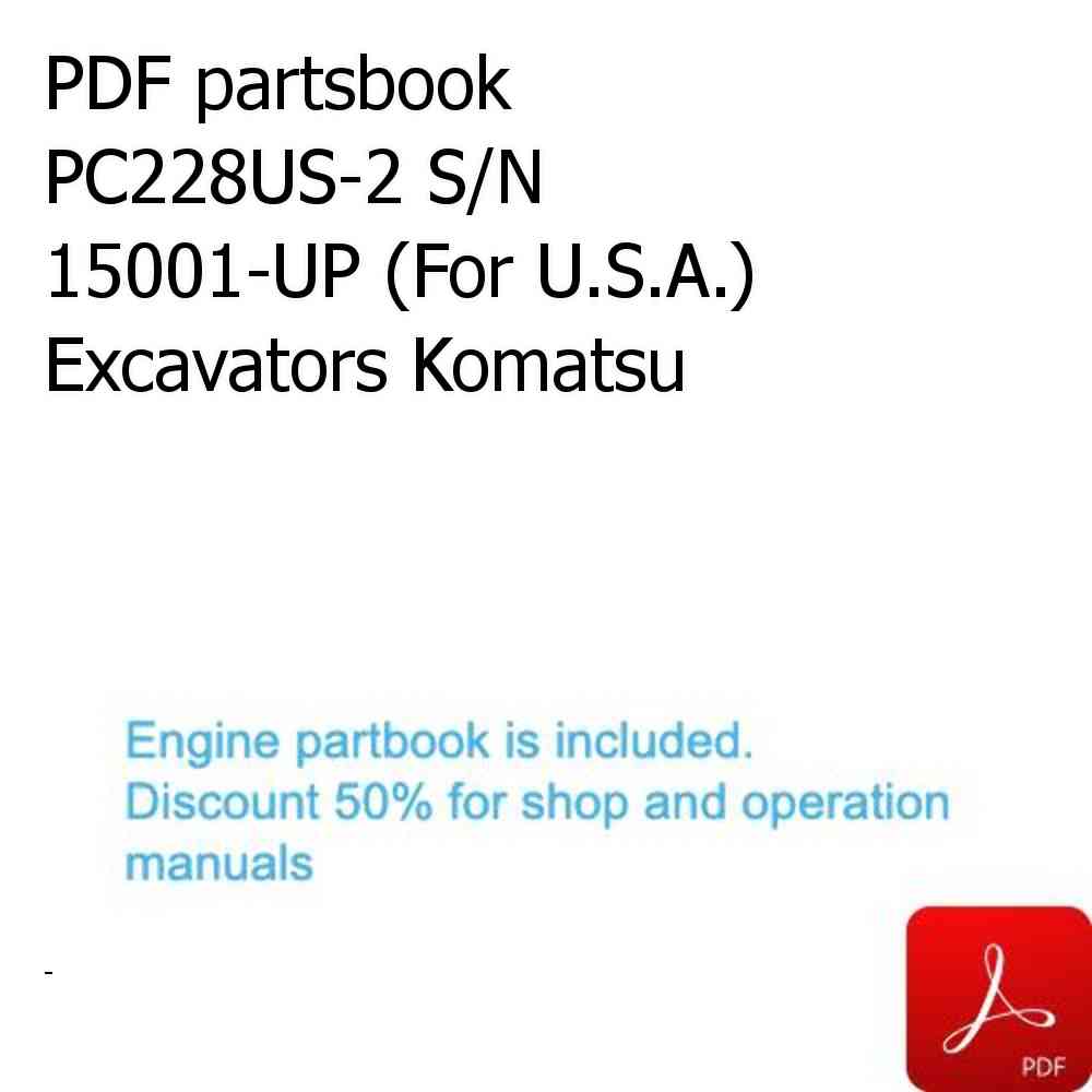 PDF partsbook PC228US-2 S/N 15001-UP (For U.S.A.) Excavators Komatsu