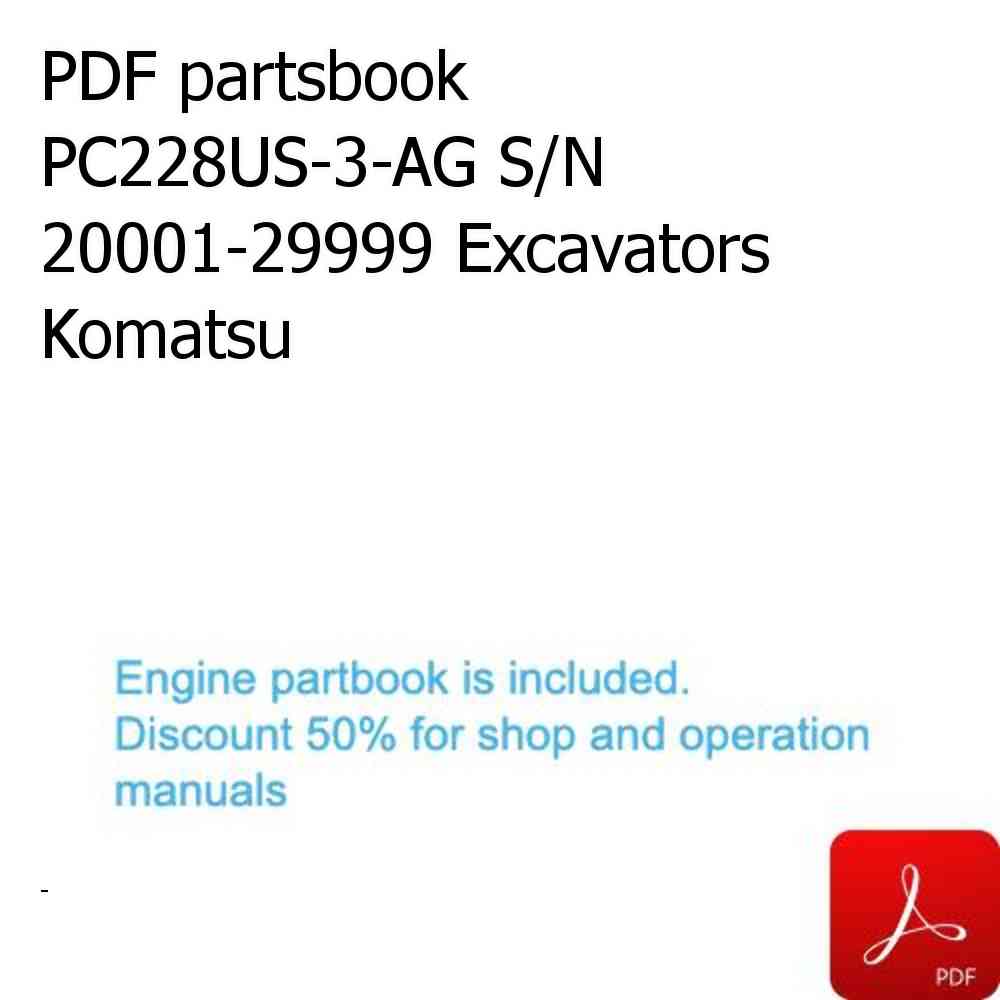 PDF partsbook PC228US-3-AG S/N 20001-29999 Excavators Komatsu