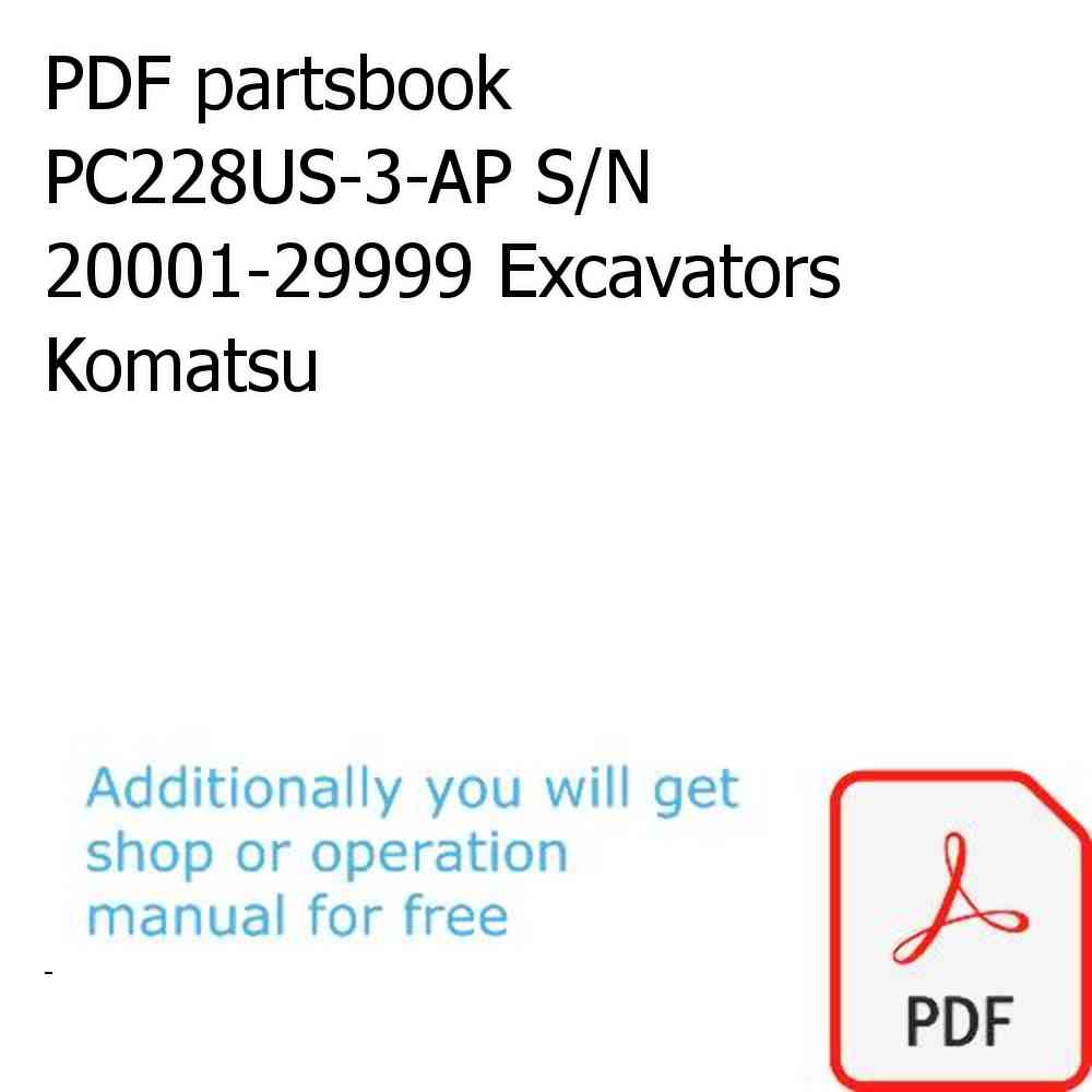 PDF partsbook PC228US-3-AP S/N 20001-29999 Excavators Komatsu