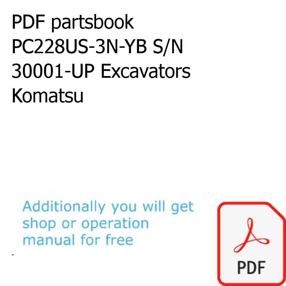 PDF partsbook PC228US-3N-YB S/N 30001-UP Excavators Komatsu