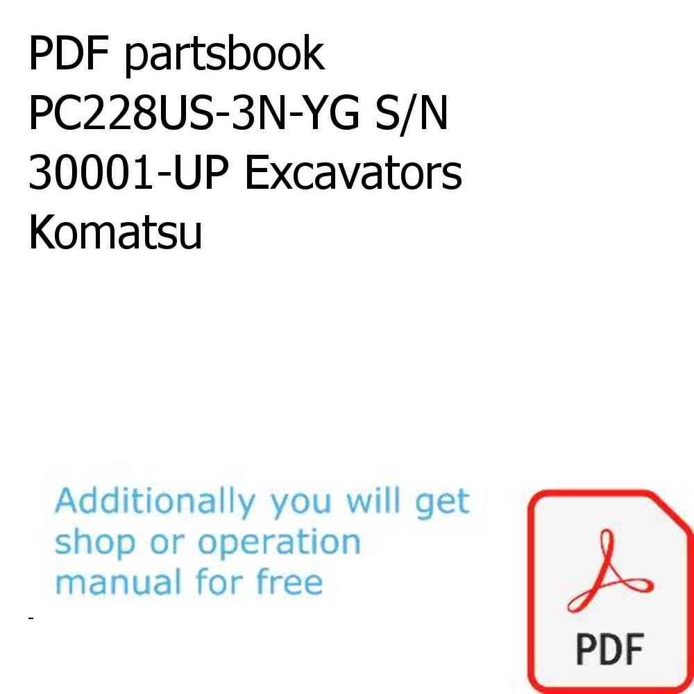 PDF partsbook PC228US-3N-YG S/N 30001-UP Excavators Komatsu