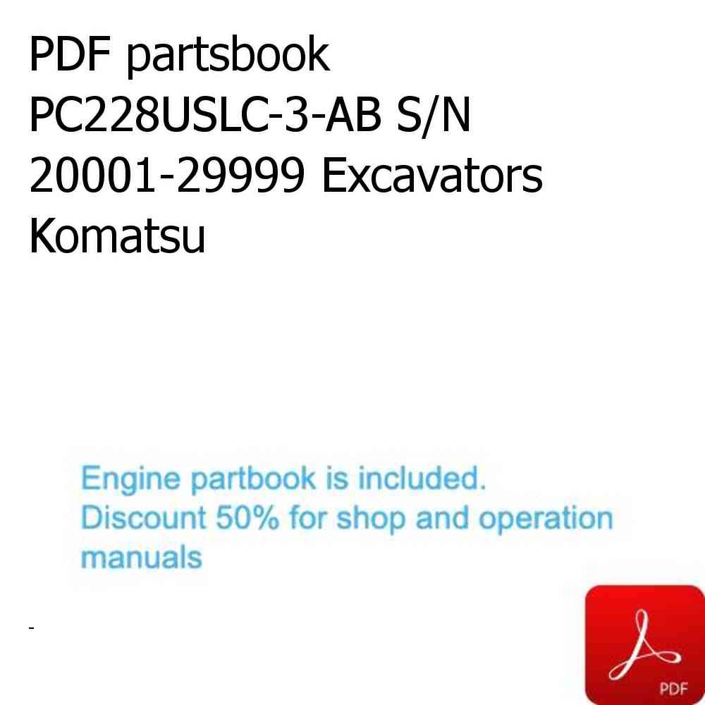 PDF partsbook PC228USLC-3-AB S/N 20001-29999 Excavators Komatsu