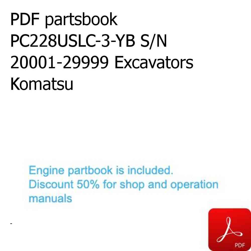 PDF partsbook PC228USLC-3-YB S/N 20001-29999 Excavators Komatsu