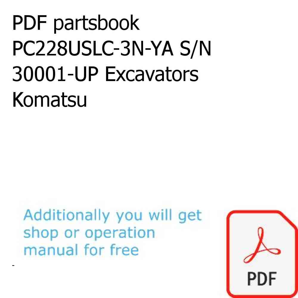 PDF partsbook PC228USLC-3N-YA S/N 30001-UP Excavators Komatsu