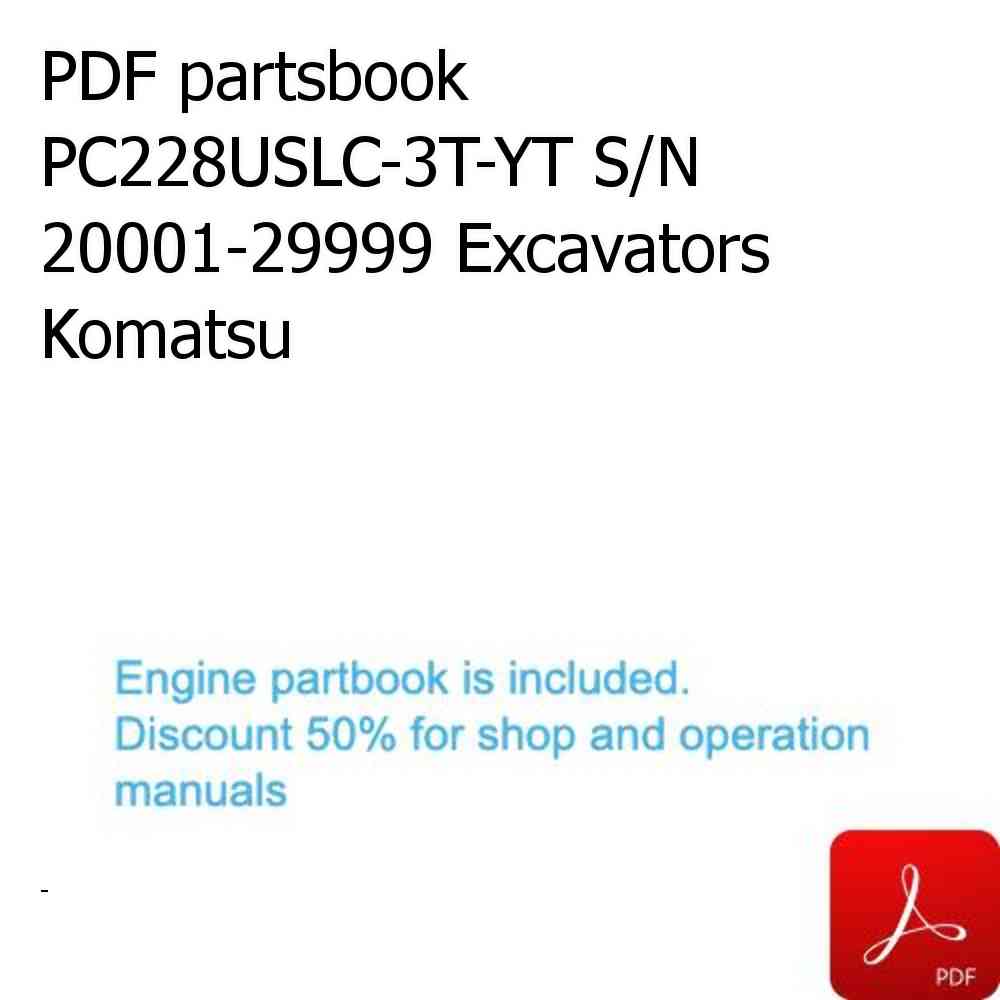 PDF partsbook PC228USLC-3T-YT S/N 20001-29999 Excavators Komatsu