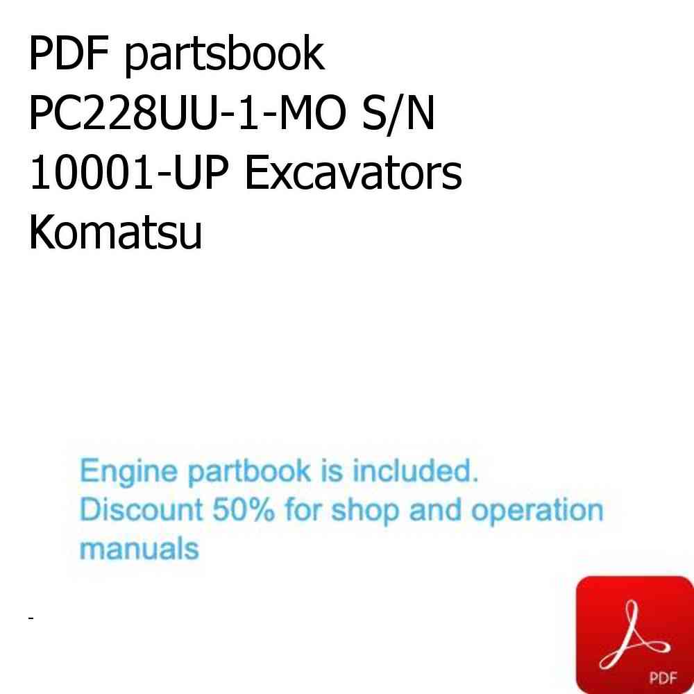 PDF partsbook PC228UU-1-MO S/N 10001-UP Excavators Komatsu