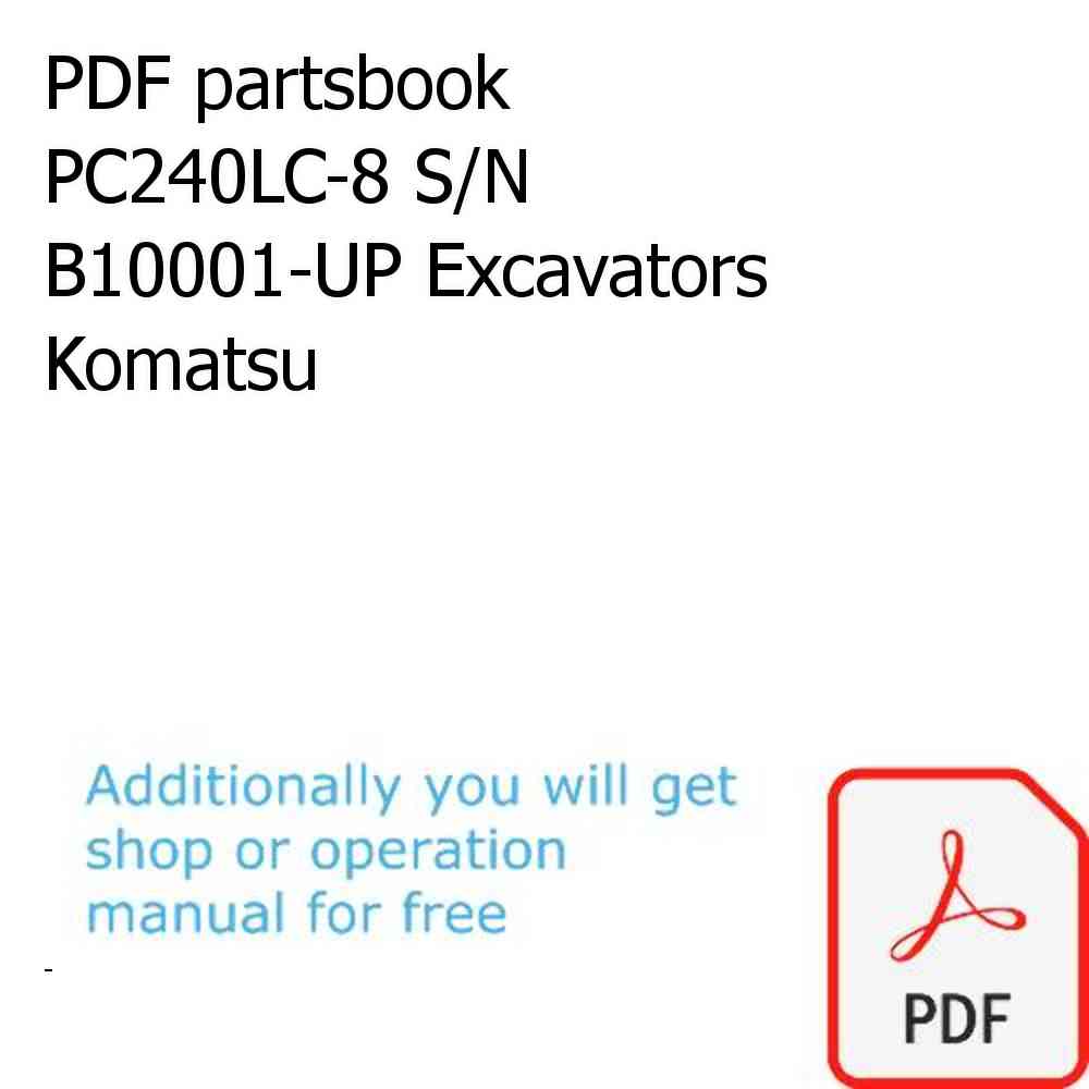 PDF partsbook PC240LC-8 S/N B10001-UP Excavators Komatsu
