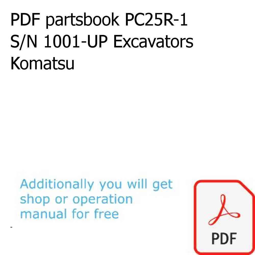 PDF partsbook PC25R-1 S/N 1001-UP Excavators Komatsu
