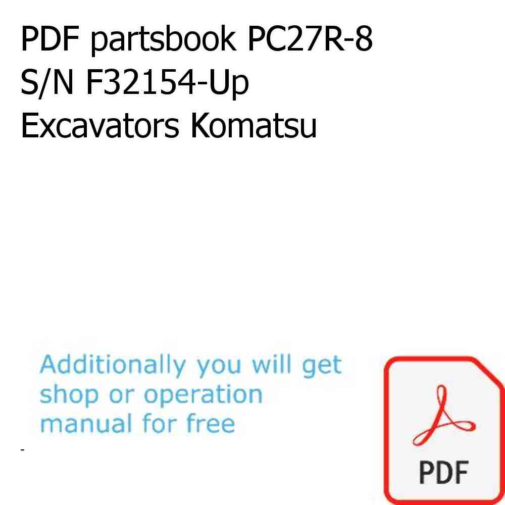 PDF partsbook PC27R-8 S/N F32154-Up Excavators Komatsu