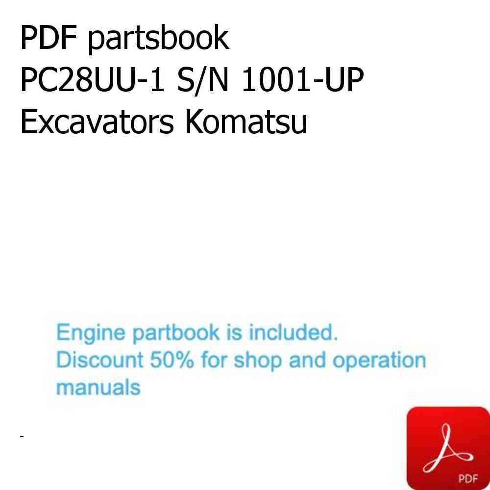 PDF partsbook PC28UU-1 S/N 1001-UP Excavators Komatsu