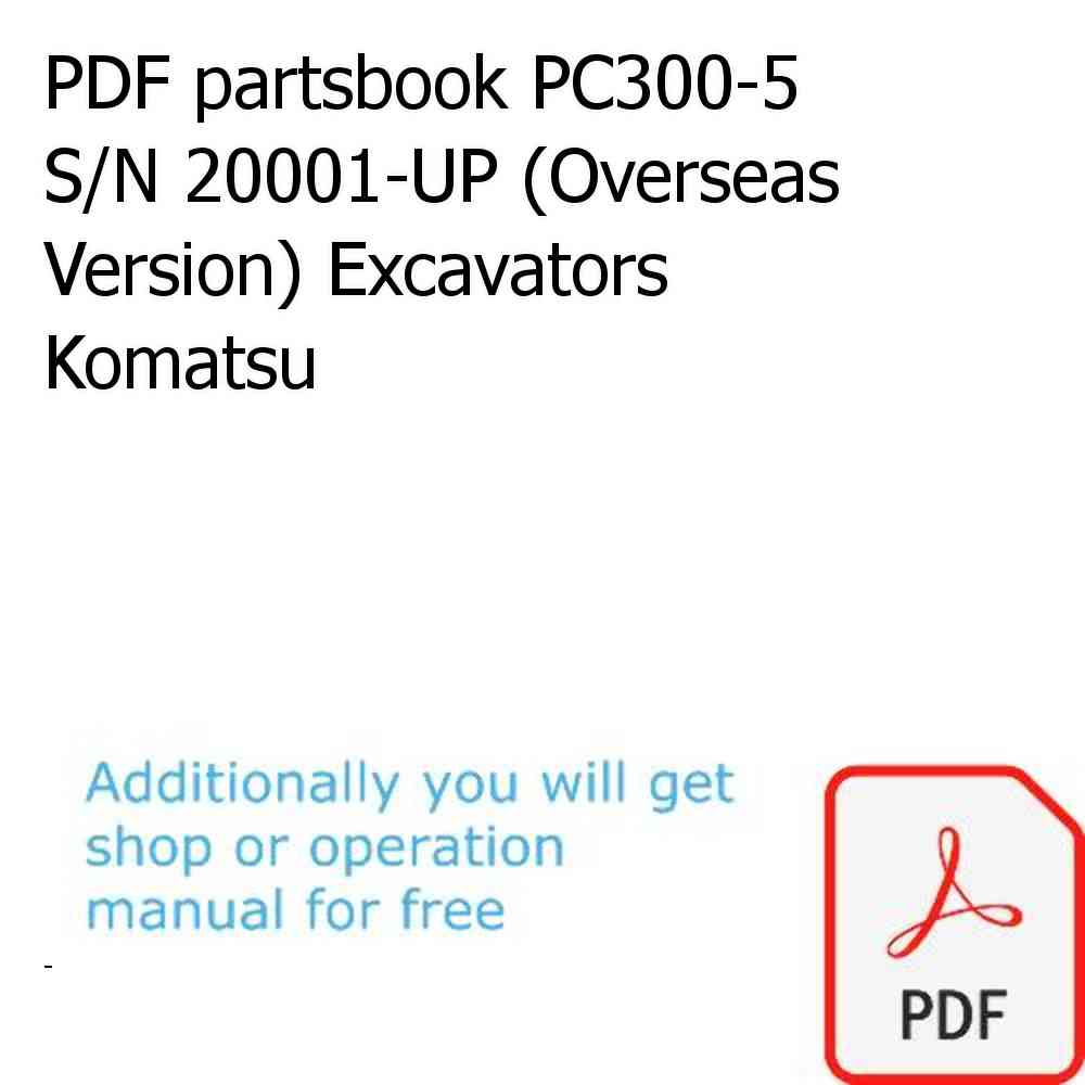 PDF partsbook PC300-5 S/N 20001-UP (Overseas Version) Excavators Komatsu