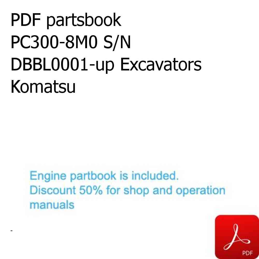 PDF partsbook PC300-8M0 S/N DBBL0001-up Excavators Komatsu