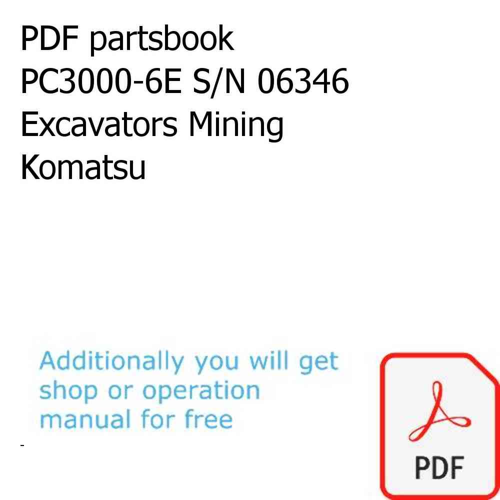 PDF partsbook PC3000-6E S/N 06346 Excavators Mining Komatsu