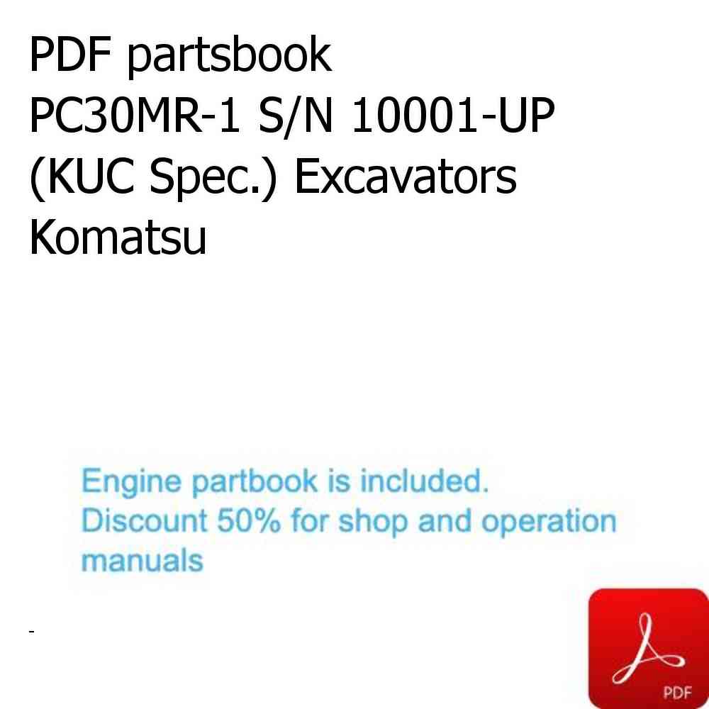 PDF partsbook PC30MR-1 S/N 10001-UP (KUC Spec.) Excavators Komatsu