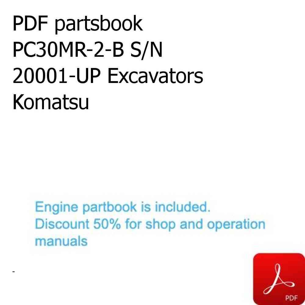 PDF partsbook PC30MR-2-B S/N 20001-UP Excavators Komatsu