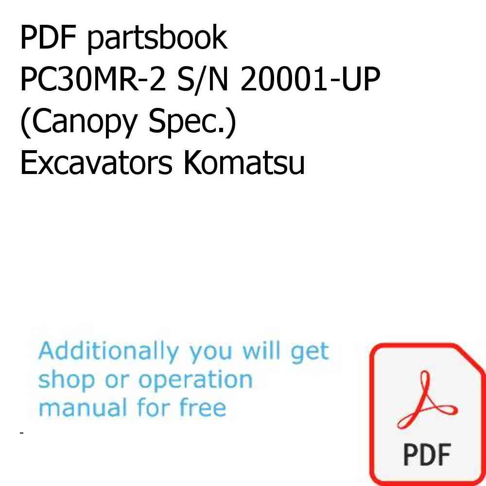 PDF partsbook PC30MR-2 S/N 20001-UP (Canopy Spec.) Excavators Komatsu