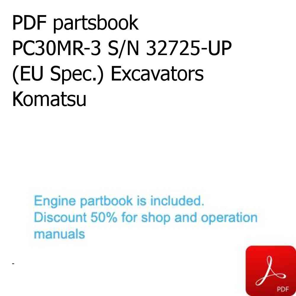 PDF partsbook PC30MR-3 S/N 32725-UP (EU Spec.) Excavators Komatsu