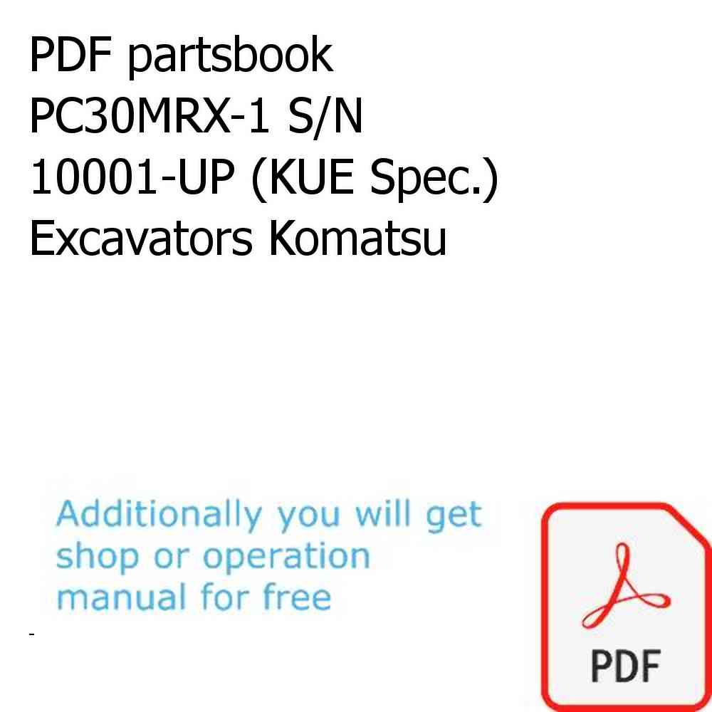 PDF partsbook PC30MRX-1 S/N 10001-UP (KUE Spec.) Excavators Komatsu