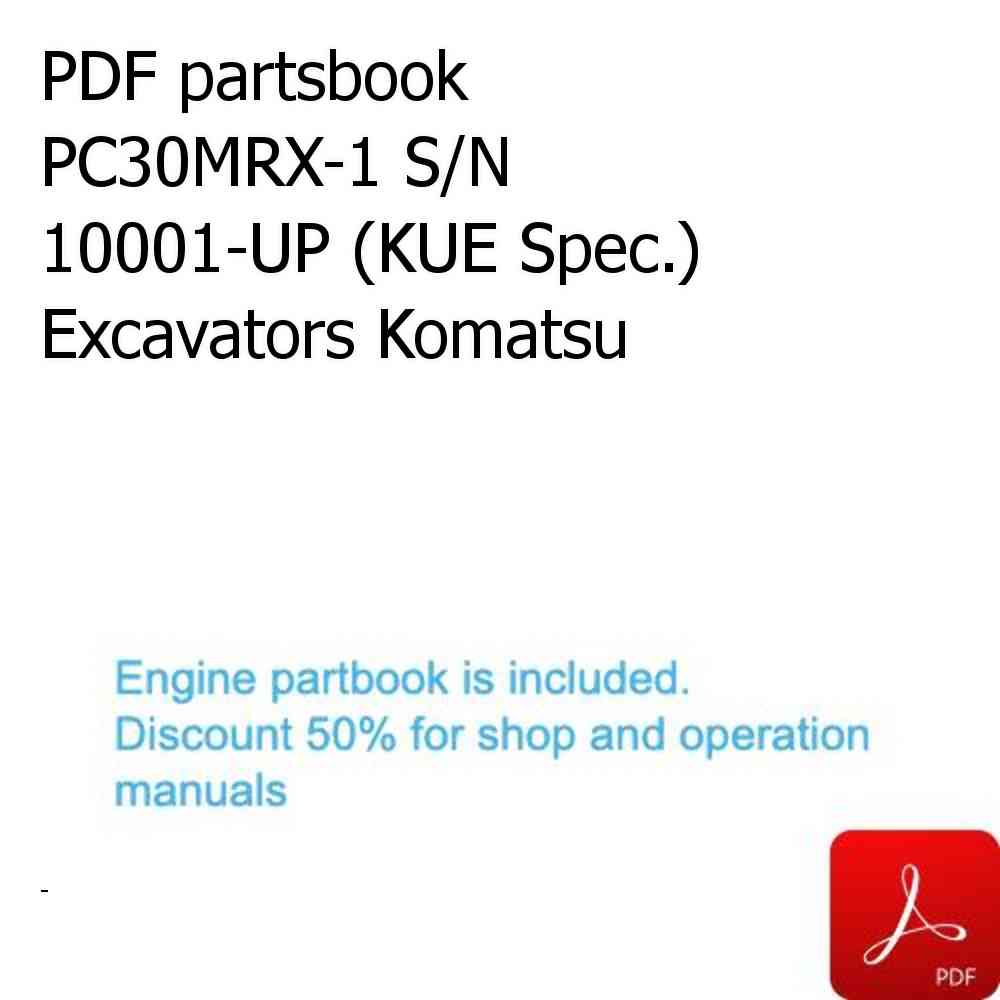 PDF partsbook PC30MRX-1 S/N 10001-UP (KUE Spec.) Excavators Komatsu
