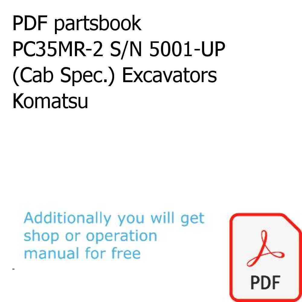 PDF partsbook PC35MR-2 S/N 5001-UP (Cab Spec.) Excavators Komatsu