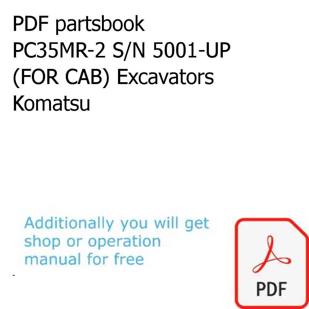 PDF partsbook PC35MR-2 S/N 5001-UP (FOR CAB) Excavators Komatsu