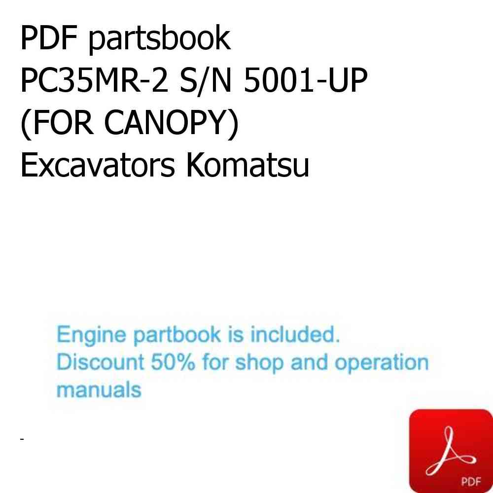 PDF partsbook PC35MR-2 S/N 5001-UP (FOR CANOPY) Excavators Komatsu