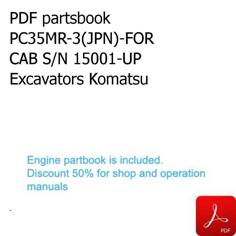 PDF partsbook PC35MR-3(JPN)-FOR CAB S/N 15001-UP Excavators Komatsu