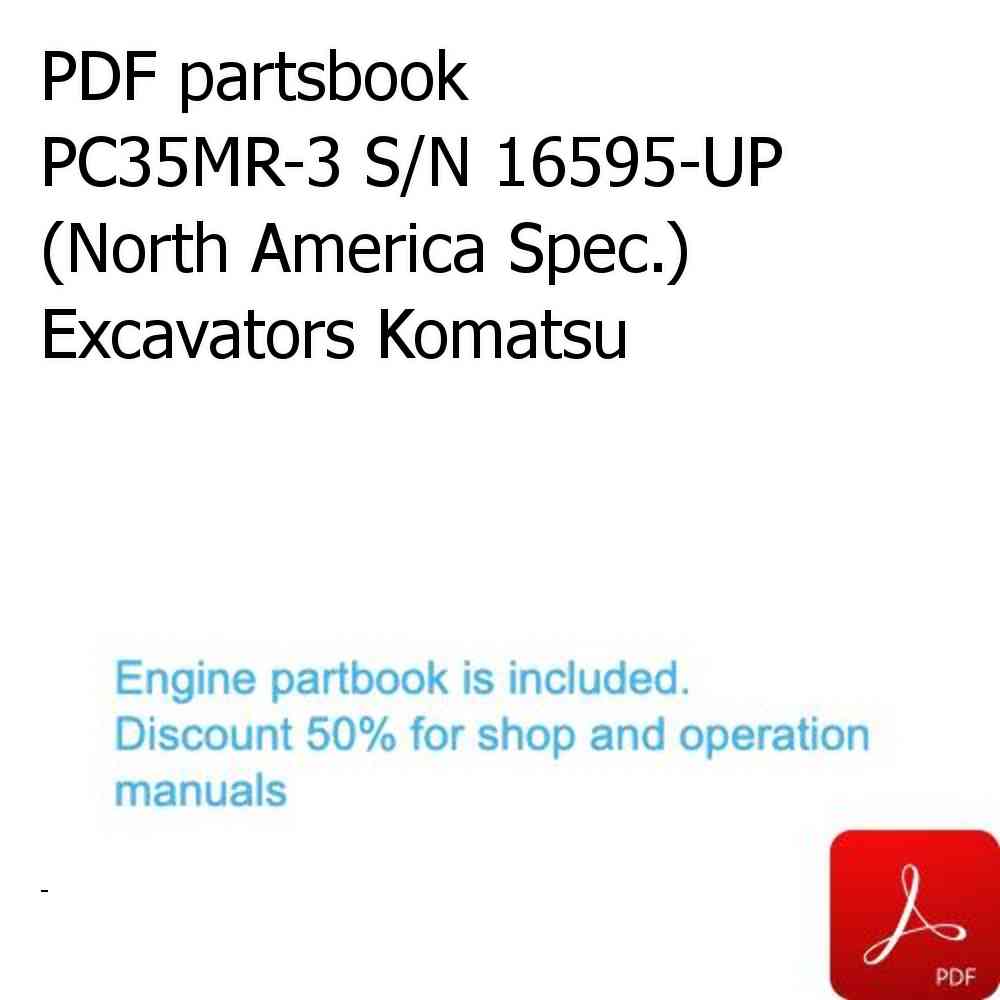 PDF partsbook PC35MR-3 S/N 16595-UP (North America Spec.) Excavators Komatsu