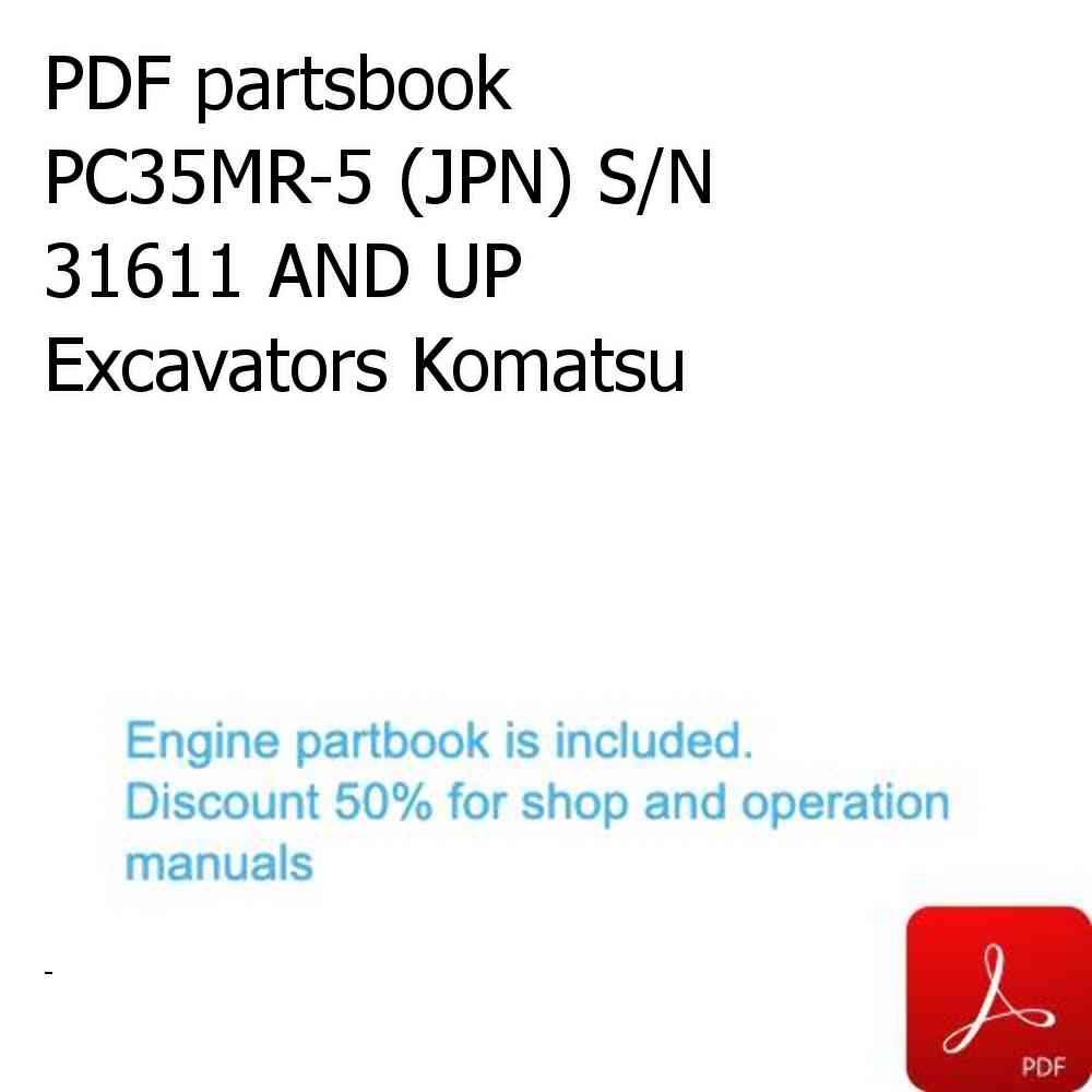 PDF partsbook PC35MR-5 (JPN) S/N 31611 AND UP Excavators Komatsu