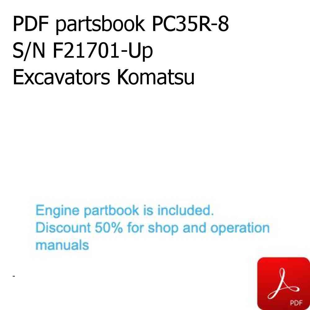 PDF partsbook PC35R-8 S/N F21701-Up Excavators Komatsu